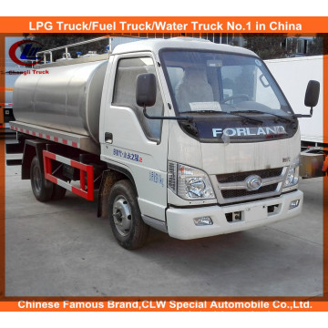 Foton 4X2 Forland Mini Aluminum Oil Tank Truck 3cbm Fuel Tank Truck